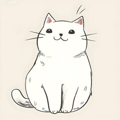 a cartoon of a cat