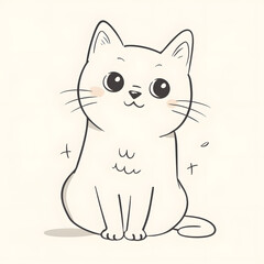 Obraz premium a cartoon of a cat