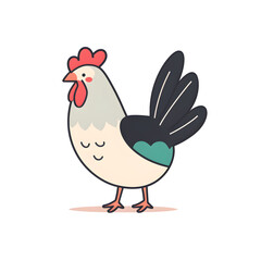 Fototapeta premium a cartoon of hen.