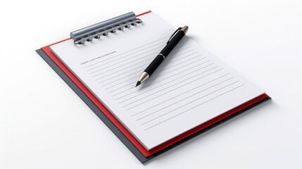 Fototapeta premium generated illustration of clipboard with white blank paper sheet