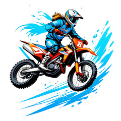 Motocross illustration for t-shirt design