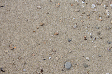 Beach sand with stones