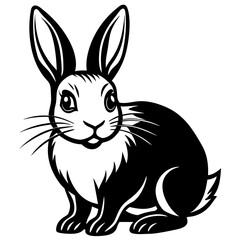 Obraz premium cute Rabbit different style vector illustration line art
