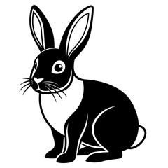 Obraz premium cute Rabbit different style vector illustration line art
