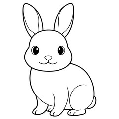 Rabbit vector artwork and line art svg