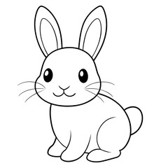 Rabbit vector artwork and line art svg