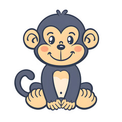 Fototapeta premium a cartoon of monkey.
