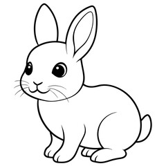 Rabbit vector artwork and line art svg