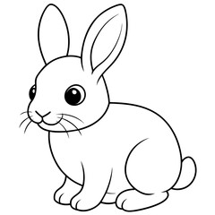 Rabbit vector artwork and line art svg