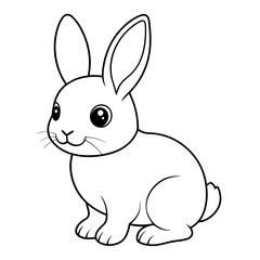 Rabbit vector artwork and line art svg