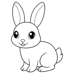 Rabbit vector artwork and line art svg