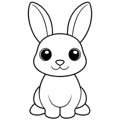 Rabbit vector artwork and line art svg
