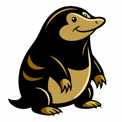 Mole different style vector illustration line art