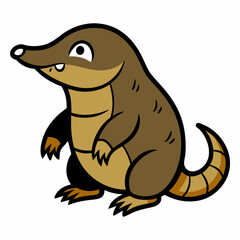 Mole different style vector illustration line art