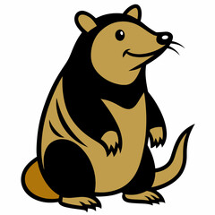 Mole different style vector illustration line art