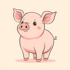 a cartoon of pig.