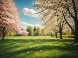 Obraz premium Beautiful blurred background image of spring nature