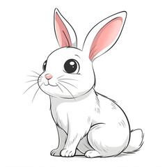 Obraz premium a cartoon of rabbit.