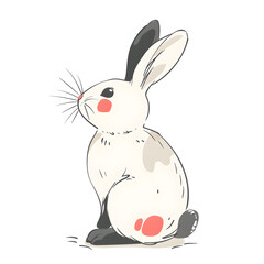 Fototapeta premium a cartoon of rabbit.