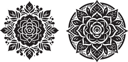 Rose mandada flower silhouette vector illustration.
mandada  vector