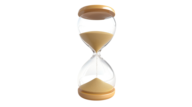 Hourglass on a transparent background