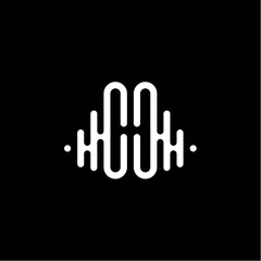 CC letter logo music note