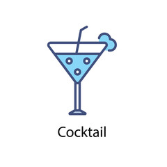 Cocktail vector icon 