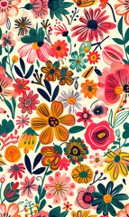 Seamless pattern of flower.