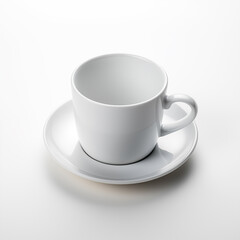 white cup isolated on white
