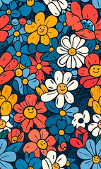 Seamless pattern of flower.