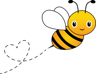 flying bee clipart