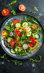 Health, food and exercise concept