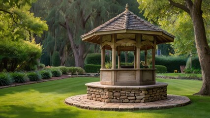 fountain in the garden