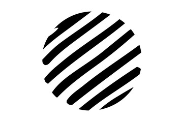 Black stripes sphere element design