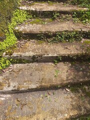 Portrait picture of stone staircase going up a hill. Ideal for travel websites, inspirational blog posts, or background for motivational quotes.