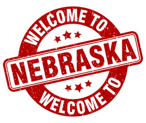 Welcome to Nebraska stamp. Nebraska round sign