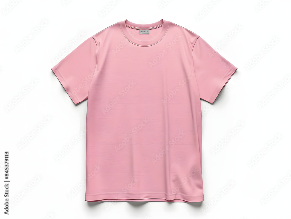 Wall mural Pink t-shirt mockup with isolated white background