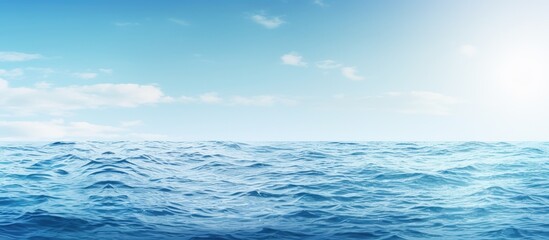 Obraz premium Empty blue sea background shot. Creative banner. Copyspace image
