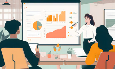 Images about investing, stocks and finances, analysis with investor groups with a meeting