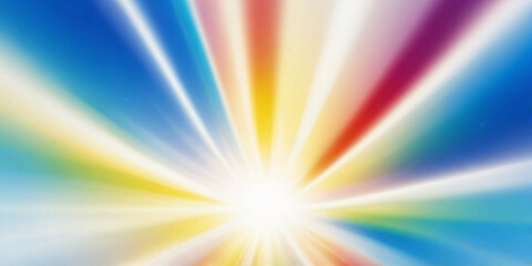 Obraz premium Colorful and white sunburst background 