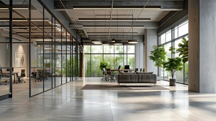 Modern Open Concept Office Space Fostering Teamwork and