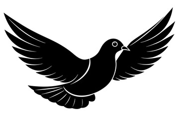 pigeon bird silhouette vector illustration