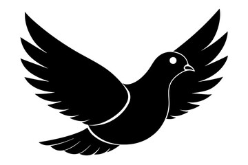 pigeon bird silhouette vector illustration