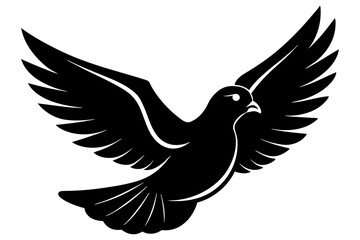pigeon bird silhouette vector illustration