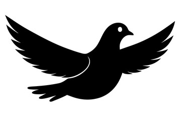 pigeon bird silhouette vector illustration