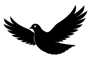 pigeon bird silhouette vector illustration