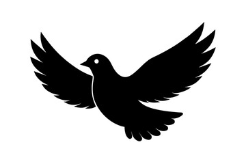 pigeon bird silhouette vector illustration