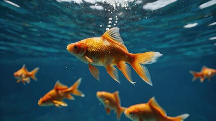 Obraz premium goldfish in aquarium