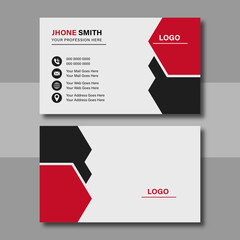 Modern elegant red color business card design