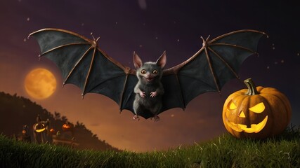 halloween background with pumpkin